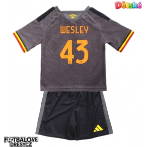 AS Roma Wesley Franca #43 Dětské Alternativní dres komplet 2026-27 Krátký Rukáv (+ trenýrky)